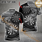 Maxcorners Darts Bullseye Tribal Multicolor Options Personalized Name, Team Name 3D Shirt (4 Colors)