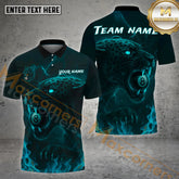 Maxcorners Billiards Shadow Panther Glow 8 Ball Multicolor Options Personalized Name, Team Name 3D Shirt (4 Colors)