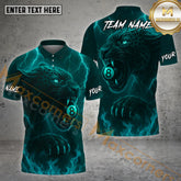 Maxcorners Billiards Lightning Panther 8 Ball Multicolor Options Personalized Name, Team Name 3D Shirt (4 Colors)