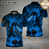 Maxcorners Fire Dragon Bowling With Inferno Lava Theme Multicolor Options Personalized Name, Team Name 3D Shirt (4 Colors)