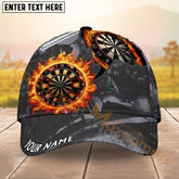 Maxcorners Darts Wall of Flame Multicolor Option Personalized Name 3D Cap