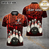 Maxcorners Bowling Black Ball Fury Multicolor Options Personalized Name, Team Name 3D Shirt (4 Colors)