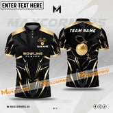 Maxcorners Bowling Ball And Pins Luxury Pattern Flame Bowling Premium Multicolor Option Customized Name, Team Name 3D Shirt (4 colors)