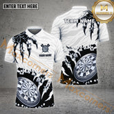 Maxcorners Darts Claws Tearing Devil Pattern Multicolor Options Personalized Name, Team Name 3D Polo Shirt (4 Colors)
