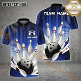 Maxcorner Bowling Ball & Pins Light Line Pattern Multicolor Option Customized Name 3D Shirt (4 Colors)