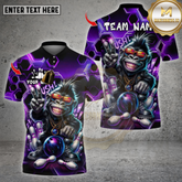 Maxcorners Bowling Hiphop Gorilla Design Multioptions Personalized Name, Team Name Unisex 3D Shirt (4 Colors)