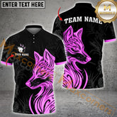 Maxcorners Bowling Wolf Multicolor Options Personalized Name, Team Name 3D Shirt (4 colors)