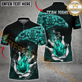 Maxcorners Bowling Aztec Multicolor Options Personalized Name, Team Name 3D Shirt (4 colors)