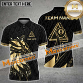 Maxcorners Billiard Ball 8 Mystery Pattern Multicolor Options Personalized Name, Team Name 3D Polo Shirt (6 Colors)