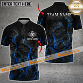 Maxcorners Bowling Ball Lion Flame Pattern Multicolor Options Personalized Name, Team Name 3D Shirt (4 Colors)