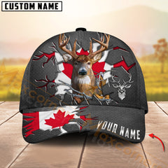 Maxcorners Deer Hunting Cap Crack Flag Personalized Name 3D Cap (4 Colors)