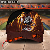 Maxcorners Light Funny Bowling Ball Multicolor Personalized Name 3D Cap (4 Color)