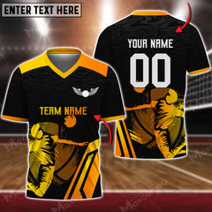 Maxcorners Volleyball Player Color Options Personalized 3D V-neck T-Shirt