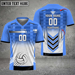 Maxcorners Volleyball Color Options Custom Name V-neck T-Shirt