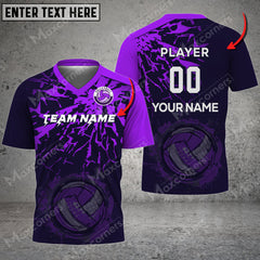 Maxcorners Volleyball Color Options V-neck T-Shirt