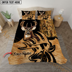 Maxcorners Hunting Wilderness Soul Bedding Set 3D Print Custom Name (Deer/Moose/Boar/Duck)