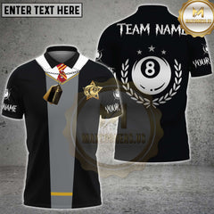 Maxcorners Billiard 8 Ball Classic Strike Shield Design Multi Options Personalized Name, Team Name 3D Shirt