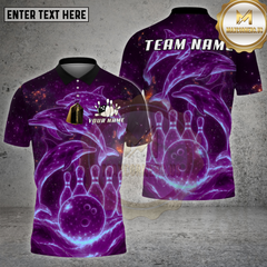 Maxcorners Bowling Ocean Dolphins Underwater Theme Multioptions Personalized Name, Team Name Unisex 3D Shirt (4 Colors)