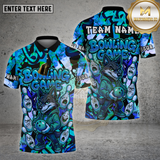 Maxcorners Bowling Shirt Cartoon Wolf vs Angry Pins Multioptions Personalized Name, Team Name Unisex 3D Shirt (4 Colors)