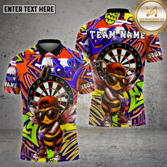 Maxcorners Darts Shirt Cool Bee Graffiti Urban Style Multioptions Personalized Name, Team Name Unisex 3D Shirt (4 Colors)