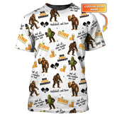 Maxcorners Bigfoot and Beer Pickleball Shirt – Funny Custom Men's Tee – Big Dink Energy Design LM0509