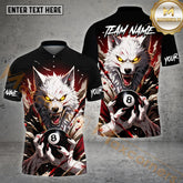 Maxcorners 8 Ball Wolf Billiard Jersey Multicolor Options Personalized Name, Team Name 3D Shirt (4 Colors)