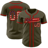 Maxcorners Custom Navy Vintage USA Flag-White Premium Baseball Jersey LM0210