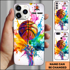 Maxcorners Basketball Color Splash Finger Spin Personalized 3D Phone Case