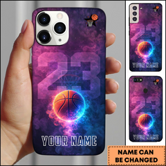 Maxcorners Basketball Neon Cosmic Number 23 Personalized 3D Phone Case