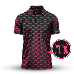 Maxcorners Body Art Pattern Golf Polos, Funny Golf Shirt, Crazy Golf Shirts For Men