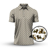 Maxcorners French Bulldog Golf Shirt, Pattern Golf Shirt For Men, Dog Golf Shirt For Golfer, Crazy Golf Shirt