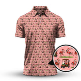 Maxcorners Funny Pattern Golf Shirt, Flamingo Golf Shirt, Christmas Golf Shirt For Golfer