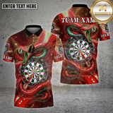 Maxcorners Darts Shirt Dartboard Cosmic Snake Strike Design Multi Options Personalized Name, Team Name 3D Shirt