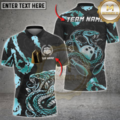 Maxcorners Angry Snake Ball And Pins Multicolor Customized Name, Team Name 3D Shirts