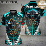 Maxcorners Fire Bull Darts Multicolor Customized Name, Team Name 3D Shirts