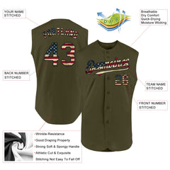 Maxcorners Custom 3D Pattern Design Soldier Skull On American Flag Premium Baseball Jersey LM0210