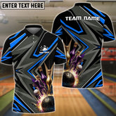 Maxcorners Bowling & Pins Sport Jersey Multicolor Option Customized Name, Team Name 3D Polo Shirt (3 Colors) 02