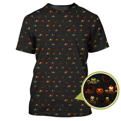 Maxcorners Halloween Golf Shirt For Golfer, Horror Pattern Golf Shirt, Crazy Golf Shirt For Men