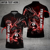 Maxcorners Billiards Dragon Ball 8 Multicolor Options Personalized Name 3D Shirt (4 Colors)