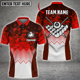 Maxcorners Billiards Patern Multicolor Options Personalized Name 3D Shirt (4 Colors)