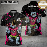 Maxcorners Bulldog Power Darts Mascot Multicolor Options Personalized Name, Team Name 3D Shirt (4 Colors)