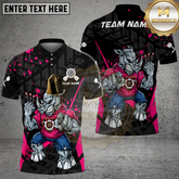 Maxcorners Rhino Strength Darts Warrior Multicolor Options Personalized Name, Team Name 3D Shirt (4 Colors)