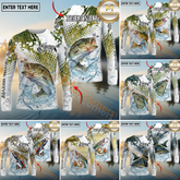 Maxcorners Freshwater Fishing Clean Sport Style Personalized Name, Team Name 3D Long Sleeve Shirt