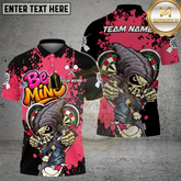 Maxcorners Valentine Grim Reaper Darts Love Target Skull Art Multicolor Options Personalized Name, Team Name 3D Shirt (4 Colors)