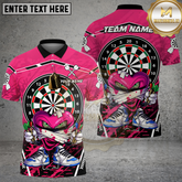 Maxcorners Valentine Masked Heart Darts Street Style Love Shot Multicolor Options Personalized Name, Team Name 3D Shirt (4 Colors)