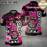 Maxcorners Valentine Bear Darts Hug Love Power Art Multicolor Options Personalized Name, Team Name 3D Shirt (4 Colors)
