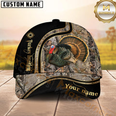 Maxcorners Deer Hunting Full Body Buck Camo Forest Pattern Personalized Name 3D Cap (6 Options)