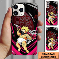 Maxcorners Darts Tattoo Cupid Warrior Premium Personalized Name Phone Case