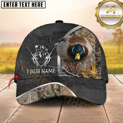 Maxcorners Deer Hunting Camouflage Buck Head Emblem Multi Options Personalized Name 3D Cap (6 Options)