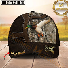 Maxcorners Deer Hunting Classic Buck Portrait Camouflage Frame Multi Options Personalized Name 3D Cap (6 Options)
